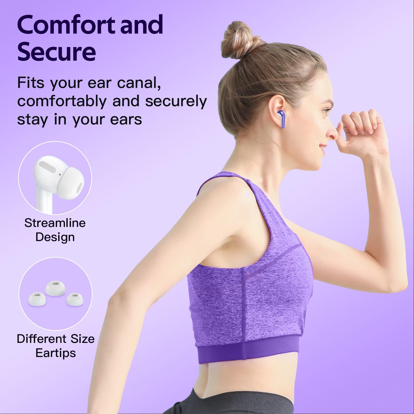 TAGRY Bluetooth Headphones True Wireless Earbuds 60H Playback LED Power Display Earphones with Wireless Charging Case IPX5 Waterproof in - Ear Ear buds with Mic for TV Smart Phone Laptop Computer Sports - TechNova