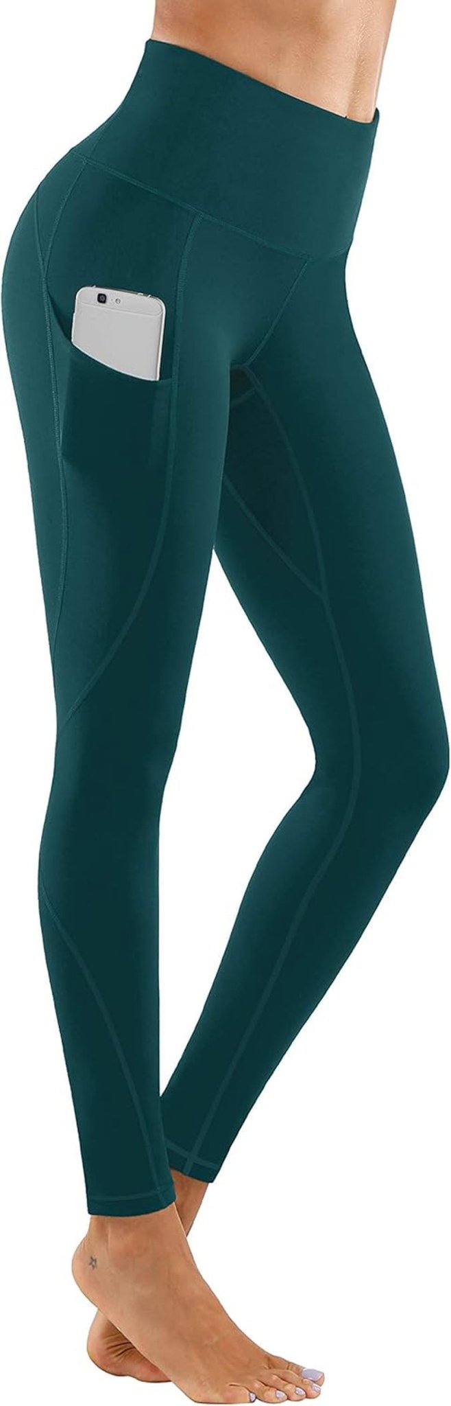 High Waist Yoga Pants - Yoga Pants with Pockets Tummy Control, 4 Ways Stretch Workout Running Yoga Leggings - TechNova