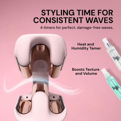 NEW! Wave Maker Value Set - Sculptwaver Titanium Deep Wave Crimper, Thermal Magique Heat & Humidity Tamer, & Salt + Séa Texturizing Spray - TechNova