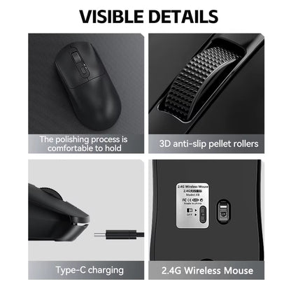 X8 Wireless Gaming Mouse 500Mah TYPE - C Rechargeable Office Mouse Suitable for Laptop Desktop Computers - TechNova