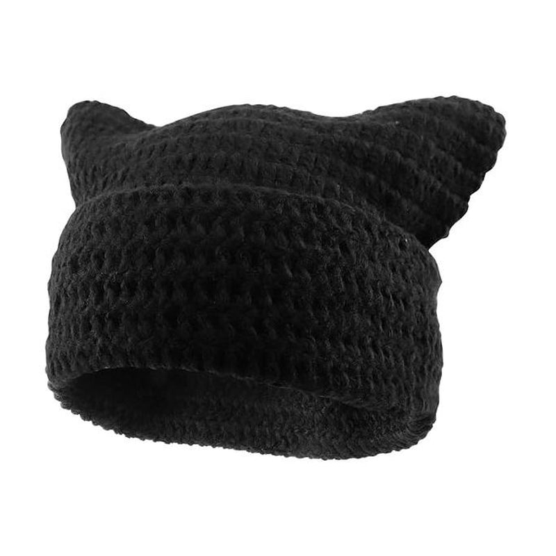 [Thanksgiving and Halloween Gifts] Beanie for Women Men Crochet Hat Hat Cute Hat with Ears Beanie Winter Hat Slouchy Beanie - TechNova