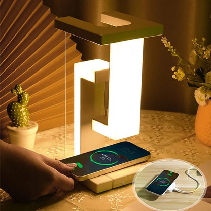 Novelty Floating Lamp with 10 W Detachable Wireless Charger Decorative Light for Bedroom/Office - TechNova