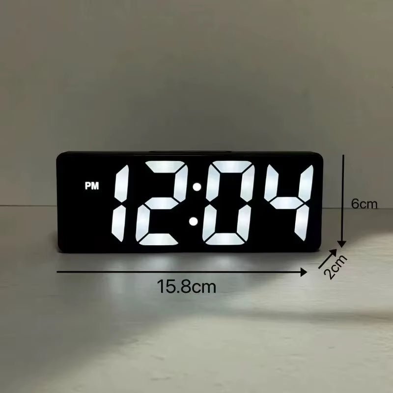 LED Wake Up Light Alarm Clock - Digital Desktop Clock with Temperature Display - TechNova
