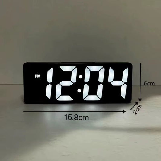 LED Wake Up Light Alarm Clock - Digital Desktop Clock with Temperature Display - TechNova