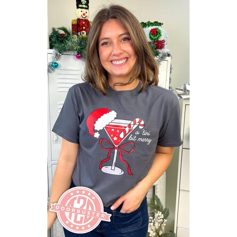 A Tini Bit Merry Christmas Graphic Shirt - TechNova