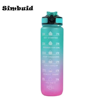 Pretty Portable 1L Leakproof Gym Water Bottle for Travel & Fitness - TechNova