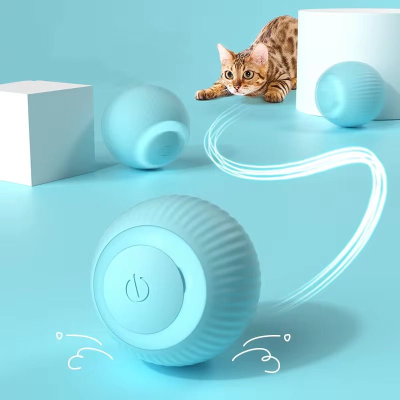 Electric Cat Ball Toys Automatic Rolling Smart Cat Toys Interactive for Cats Training Self - Moving Kitten Toys for Indoor Playing - TechNova