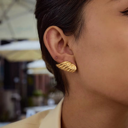 Stainless Steel Metal Stud Earrings - Creative Design Jewelry - TechNova