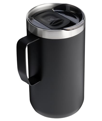 STANLEY Everyday Camp Mug | Drink Through Lid | Cup for Coffee, Tea and Drinks | Insulated Stainless Steel Coffee Mug | BPA - Free - TechNova