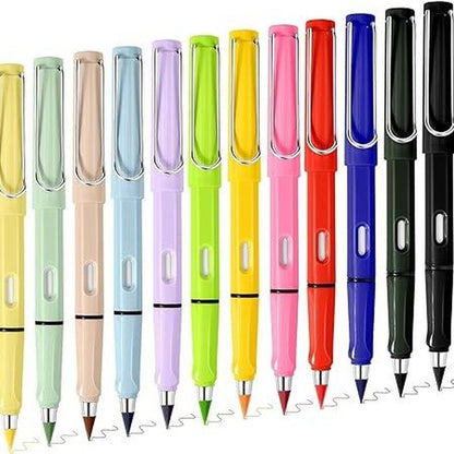 6 Pcs Everlasting Pencil, Infinity Magic Forever Pencils with Eraser, Reusable Cute Inkless Eternal Pencil for Kids Writing, Sketching, Drawing - TechNova