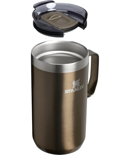 STANLEY Everyday Camp Mug | Drink Through Lid | Cup for Coffee, Tea and Drinks | Insulated Stainless Steel Coffee Mug | BPA - Free - TechNova