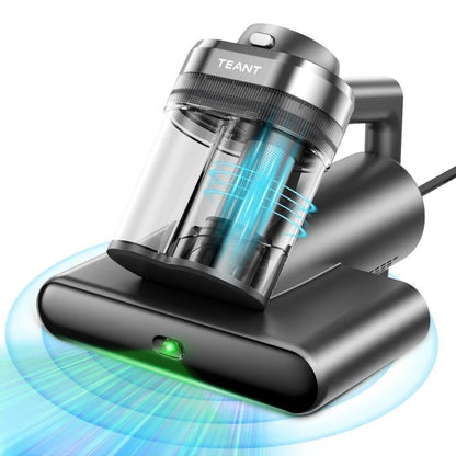 Teant Powerful Mattress Bed Vacuum Cleaner, 2 - Speed (14Kpa/18Kpa) Mattress Vacuum with Green Light Dust Detection, 253.7Nm UV - C Light, LED Display, HEPA Filter, 149℉ Heat, Aroma for Bed Couch Carpet - TechNova