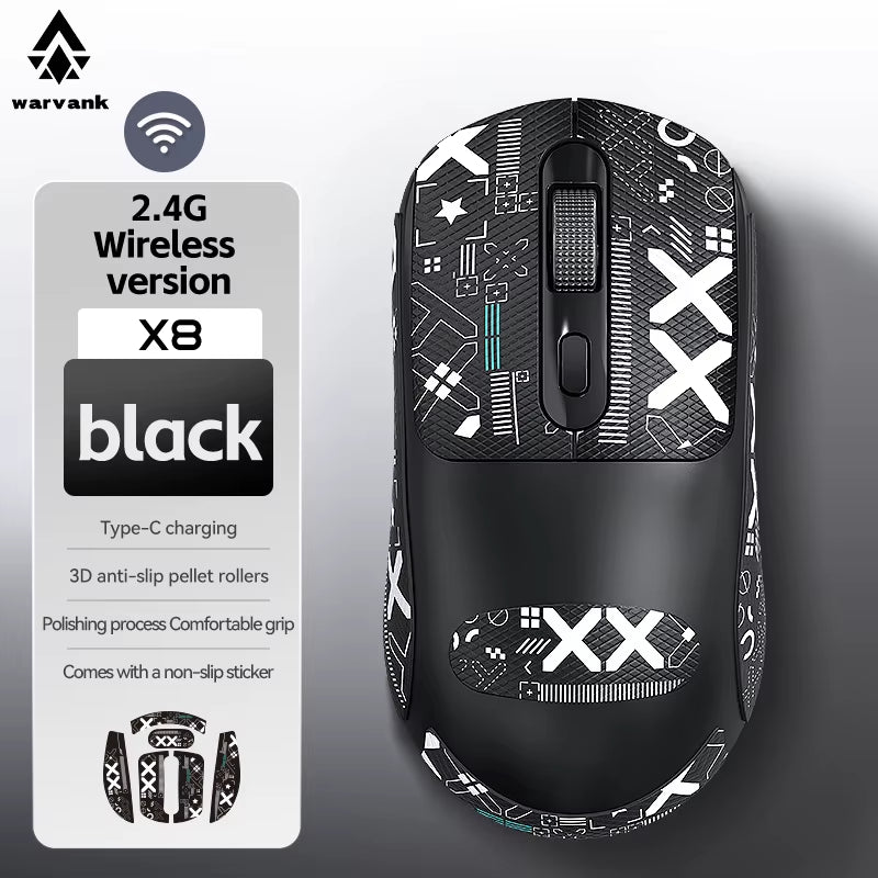 X8 Wireless Gaming Mouse 500Mah TYPE - C Rechargeable Office Mouse Suitable for Laptop Desktop Computers - TechNova