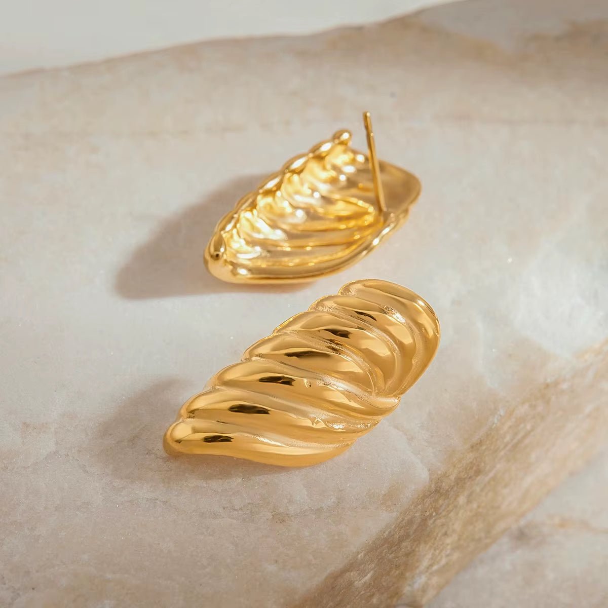 Stainless Steel Metal Stud Earrings - Creative Design Jewelry - TechNova