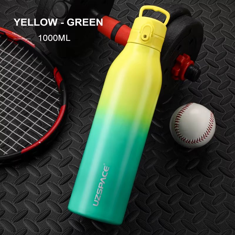 Gradient Color Portable Sport Bottle - Stainless Steel Water Bottle - Girls' Flask 600/1000Ml - TechNova