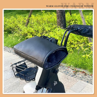 Waterproof Motorcycle Handlebar Muffs Winter Mitts Warm Gloves - Keep Hands Dry & Toasty! - TechNova