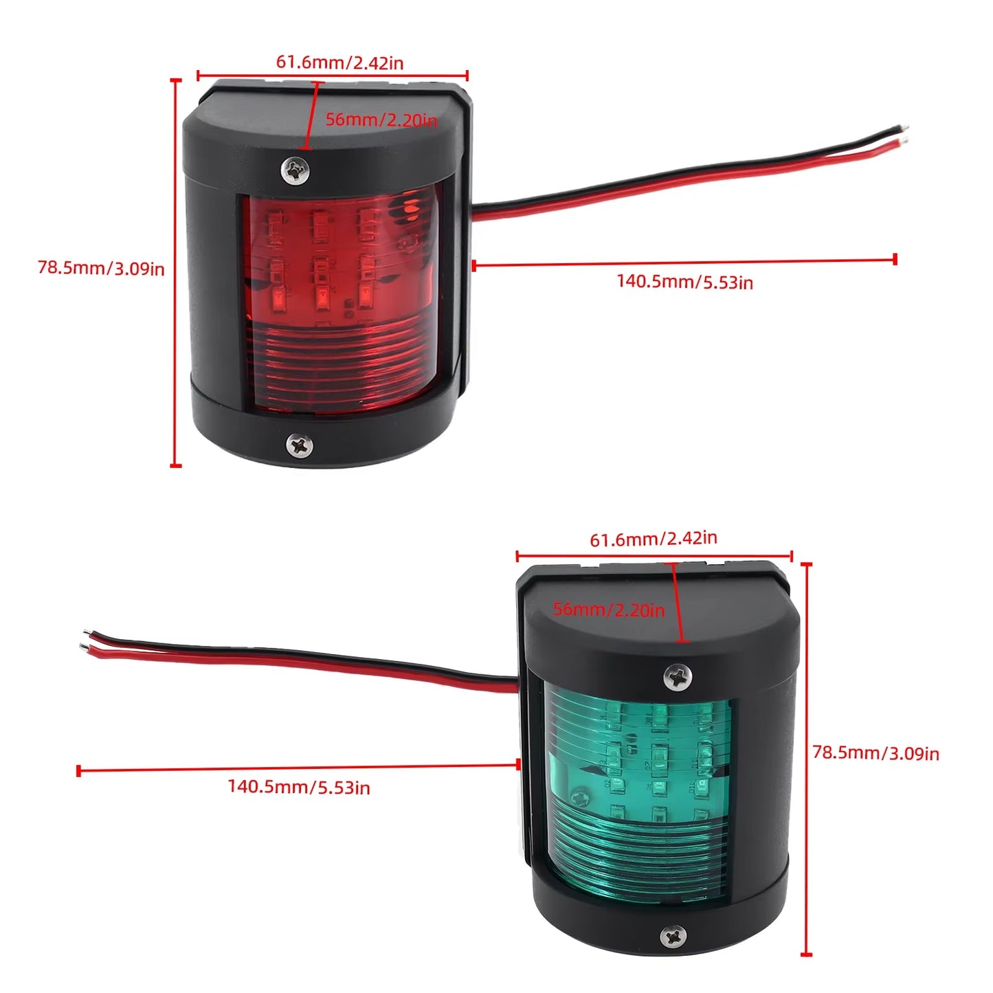 IP66 Waterproof LED Navigation Signal Light Marine Boat Yacht Accessories Marine Navigation Signal Lights 12V/24V - TechNova