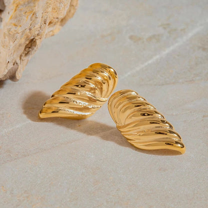 Stainless Steel Metal Stud Earrings - Creative Design Jewelry - TechNova