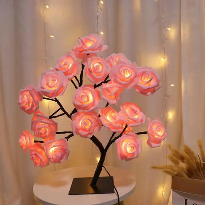 Rose Flower Tree LED Table Lamp USB Night Light for Home Decoration - TechNova