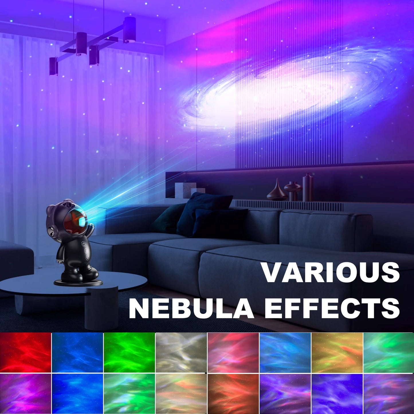 Star Projectors, Galaxy Projector Light for Bedroom ,Timer Remote Ceiling Lamp Night Light for Kids Black - TechNova