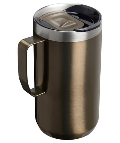 STANLEY Everyday Camp Mug | Drink Through Lid | Cup for Coffee, Tea and Drinks | Insulated Stainless Steel Coffee Mug | BPA - Free - TechNova