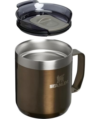 STANLEY Everyday Camp Mug | Drink Through Lid | Cup for Coffee, Tea and Drinks | Insulated Stainless Steel Coffee Mug | BPA - Free - TechNova