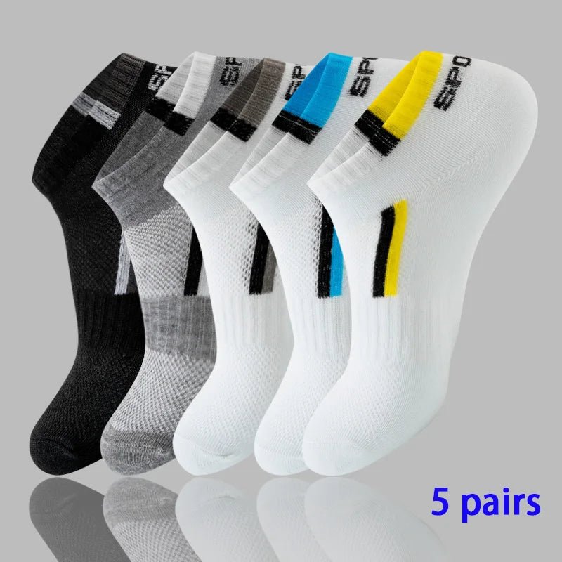 8 Pairs Women/Men Boat Socks Invisible Low Cut Silicone Non - Slip Summer No - Show Ankle Socks Solid Color Casual Breathable - TechNova