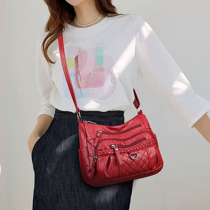 Stylish Crossbody Bag with Adjustable Straps & Woven Design - Women's Commuter Purse - TechNova