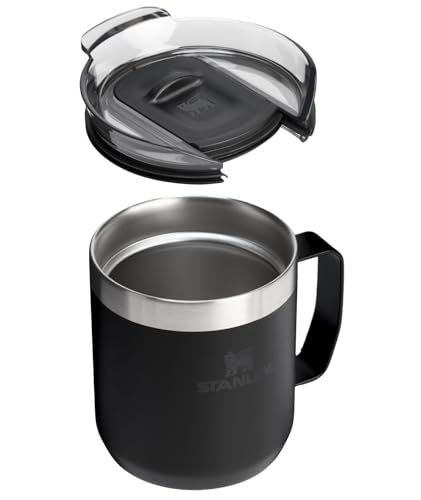STANLEY Everyday Camp Mug | Drink Through Lid | Cup for Coffee, Tea and Drinks | Insulated Stainless Steel Coffee Mug | BPA - Free - TechNova