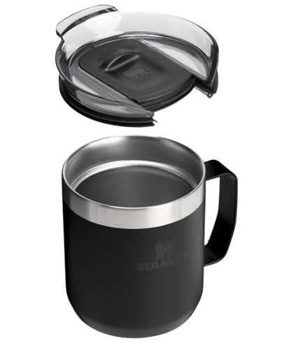 STANLEY Everyday Camp Mug | Drink Through Lid | Cup for Coffee, Tea and Drinks | Insulated Stainless Steel Coffee Mug | BPA - Free - TechNova
