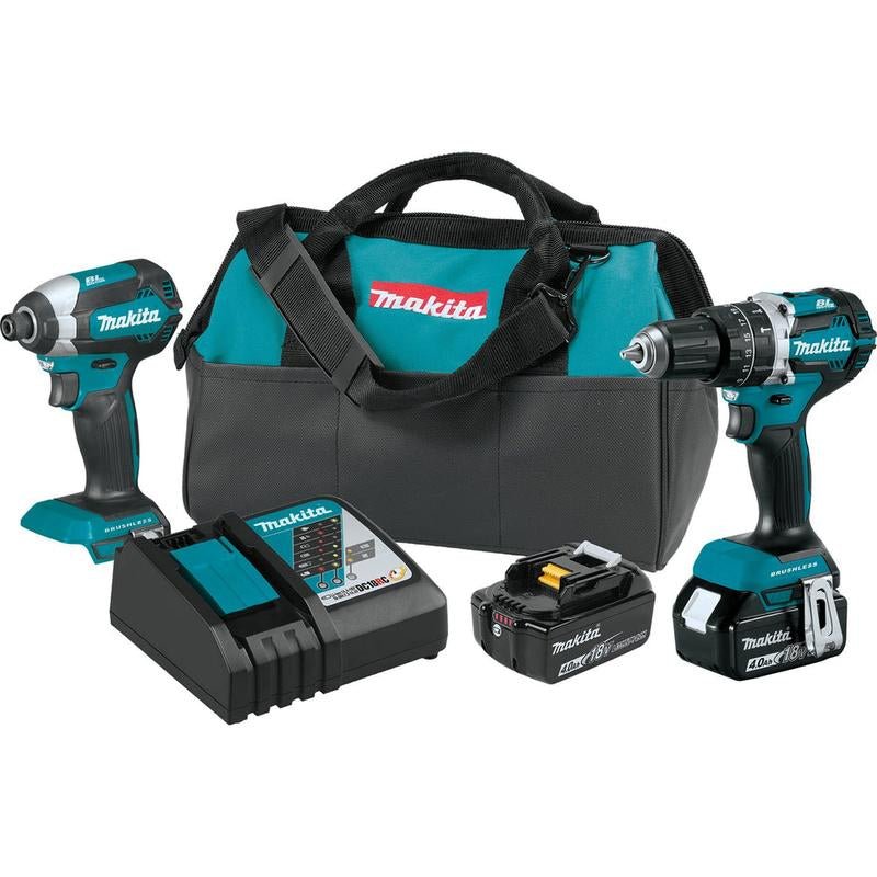 Makita (XT269M - R) 18V LXT® Brushless 2 Pc. Combo Kit, XPH12Z, XDT13Z (4.0Ah) (Factory Reconditioned) - TechNova