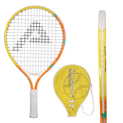Tennis Rackets for Kids Aluminum Alloy 17'' with Cover Bag for Beginner Junior Children Tennis Racquet - TechNova