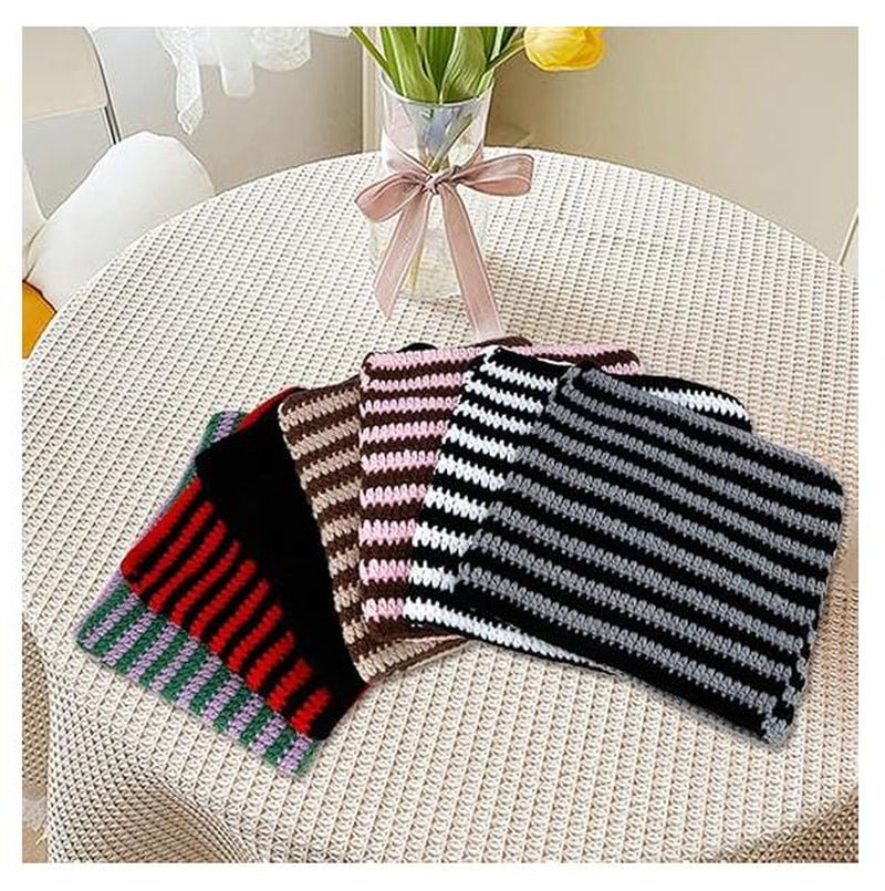 [Thanksgiving and Halloween Gifts] Beanie for Women Men Crochet Hat Hat Cute Hat with Ears Beanie Winter Hat Slouchy Beanie - TechNova