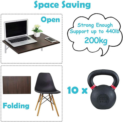 440 Lb Load Heavy Duty Stainless Steel Shelf Brackets, DIY Wall Mounted Shelf, Pack of 2 - TechNova