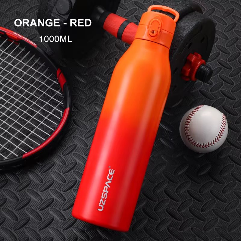 Gradient Color Portable Sport Bottle - Stainless Steel Water Bottle - Girls' Flask 600/1000Ml - TechNova