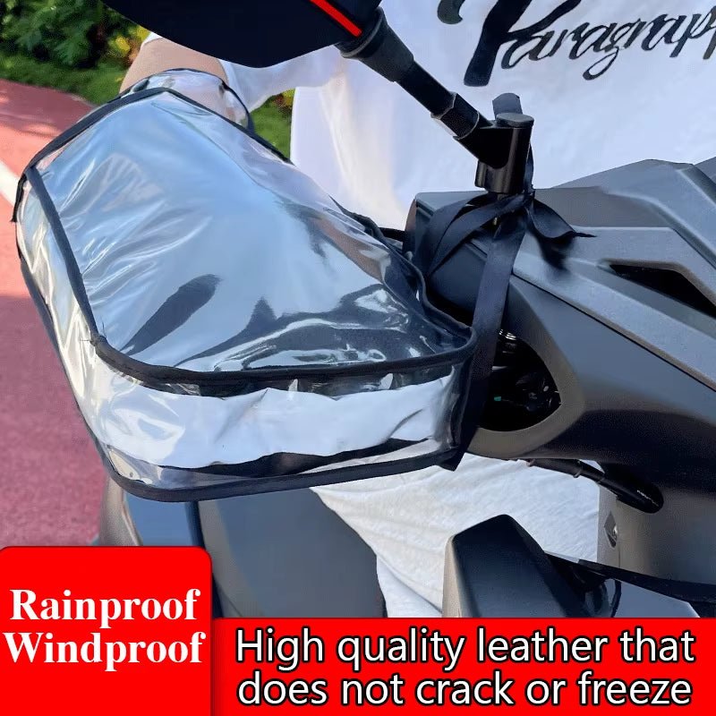 Waterproof Motorcycle Handlebar Muffs Winter Mitts Warm Gloves - Keep Hands Dry & Toasty! - TechNova