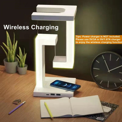 Novelty Floating Lamp with 10 W Detachable Wireless Charger Decorative Light for Bedroom/Office - TechNova
