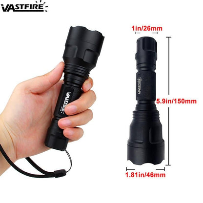 VASTFIRE C8 Series LED Flashlight Gift Set, Available with Pressure Switch for Emergency Lighting, Camping, Long Distance Night Observation Gift for Husband and Father. - TechNova