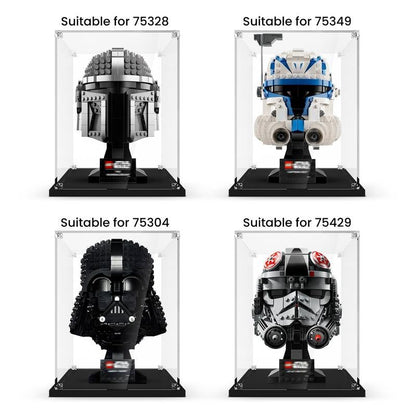 Display Case for Star - Wars Helmet, Display Box Compatible with Helmet 75429 76285 75349 75328 75304 75351 75327 76187 76182 76199 - TechNova