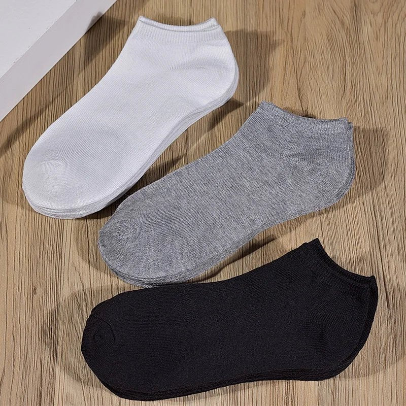 8 Pairs Women/Men Boat Socks Invisible Low Cut Silicone Non - Slip Summer No - Show Ankle Socks Solid Color Casual Breathable - TechNova