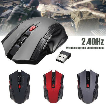 2.4Ghz Wireless Mouse with USB Receiver 2.4G Gaming Mouse 6D Optical Wireless Mouses USB Right Scroll Mice for Laptop PC Gamer - TechNova