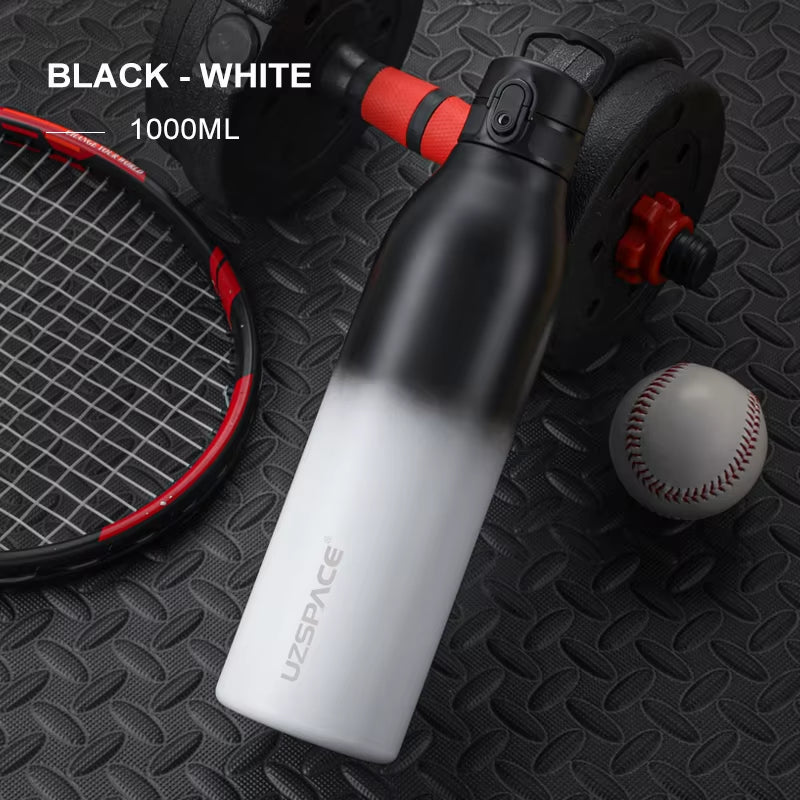 Gradient Color Portable Sport Bottle - Stainless Steel Water Bottle - Girls' Flask 600/1000Ml - TechNova