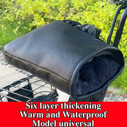 Waterproof Motorcycle Handlebar Muffs Winter Mitts Warm Gloves - Keep Hands Dry & Toasty! - TechNova