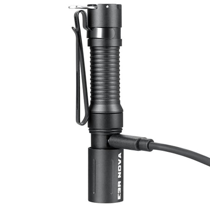 Powertac E3R Nova 820 Lumen Rechargeable Flashlight High Power Torch with 86 Meter Beam Distance Type C Charging Port Sub Compact Design IPX - 8 Waterproof - TechNova