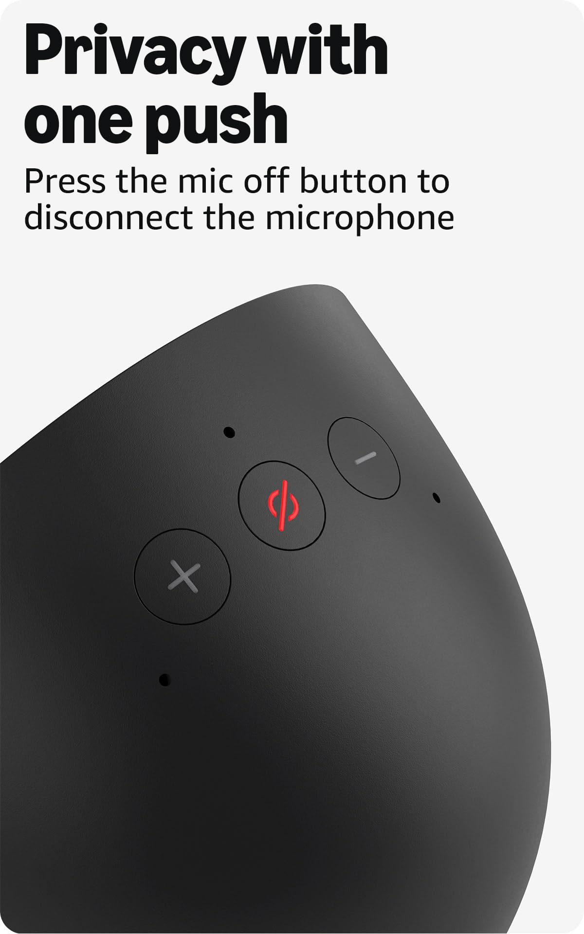 Amazon Echo Spot, Great for nightstands, offices and kitchens, Smart alarm clock with Alexa, Black - TechNova