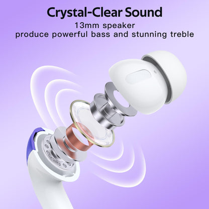 TAGRY Bluetooth Headphones True Wireless Earbuds 60H Playback LED Power Display Earphones with Wireless Charging Case IPX5 Waterproof in - Ear Ear buds with Mic for TV Smart Phone Laptop Computer Sports - TechNova