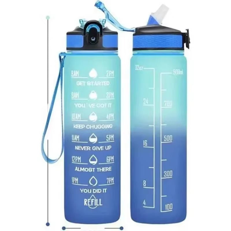Pretty Portable 1L Leakproof Gym Water Bottle for Travel & Fitness - TechNova