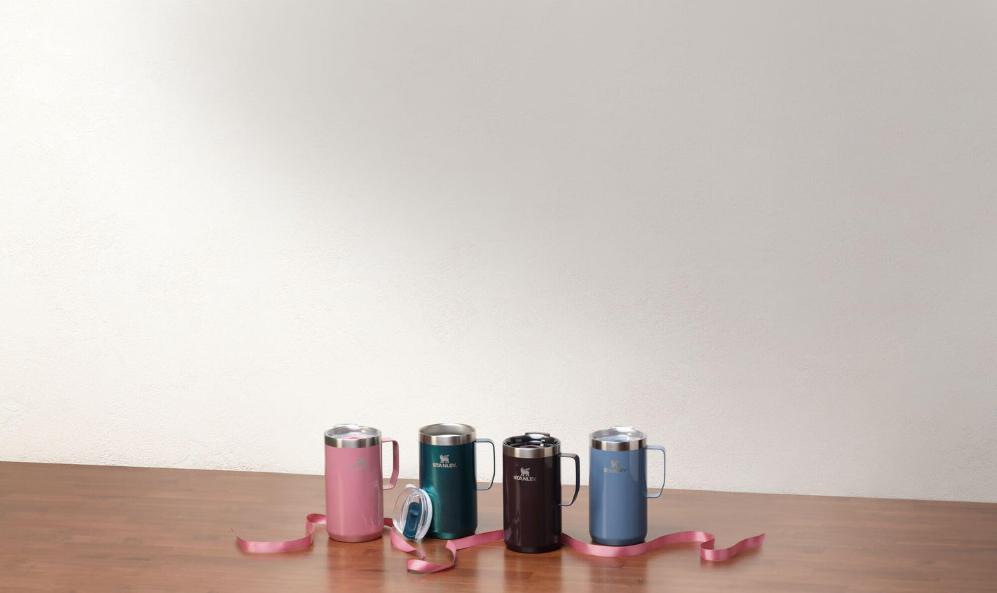 STANLEY Everyday Camp Mug | Drink Through Lid | Cup for Coffee, Tea and Drinks | Insulated Stainless Steel Coffee Mug | BPA - Free - TechNova