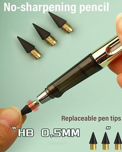 6 Pcs Everlasting Pencil, Infinity Magic Forever Pencils with Eraser, Reusable Cute Inkless Eternal Pencil for Kids Writing, Sketching, Drawing - TechNova