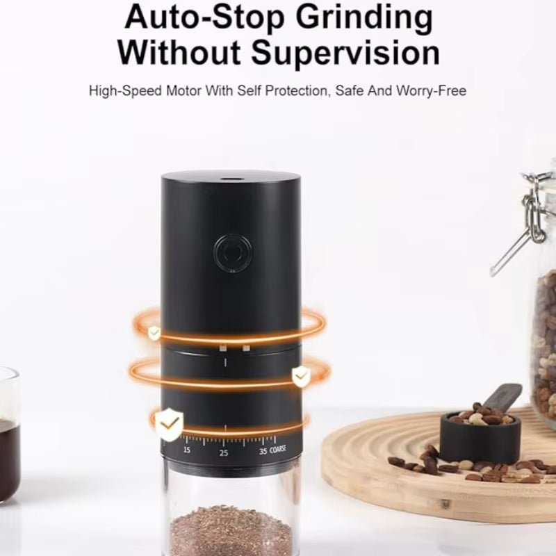 2024 Portable Electric Coffee Grinder with 38 Gears Adjustment and Long Battery Life - TechNova